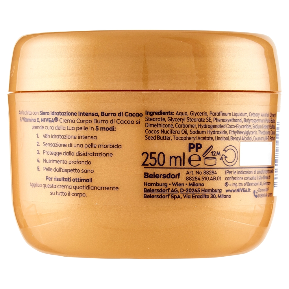 Nivea Crema Corpo Burro di Cacao Pelle secca 250 ml